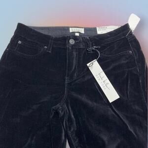 NICOLE MILLER Women’s 6 Black Velour Skinny Jeans